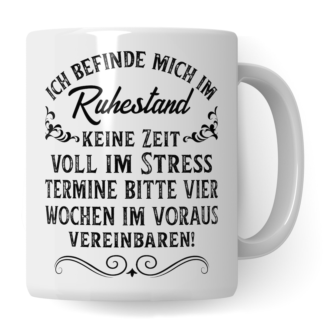 Rentner Tasse, Geschenke zur Rente, Kaffeebecher Rentenbeginn Pension