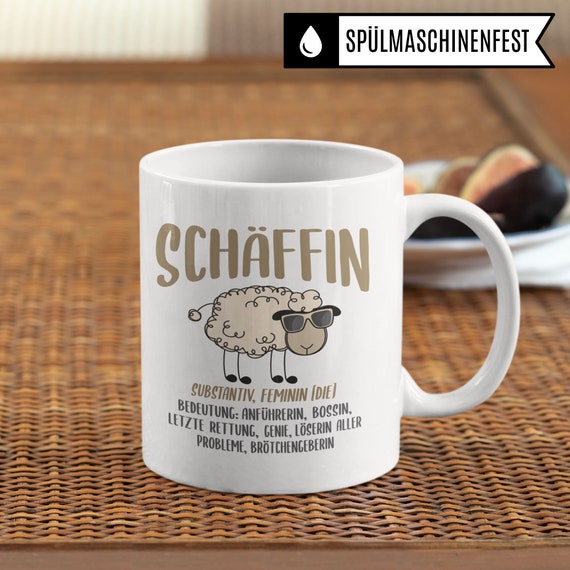 Schäffin-Tasse Mit Chefin-Spruch – Geschenk Für Vorgesetzte, 330 Ml, Spülmaschinenfest, Rosa
