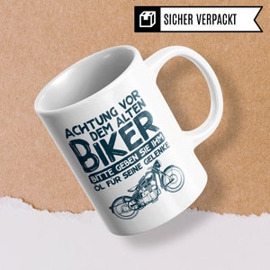 Motorradfahrer Tasse, Motorrad Geschenk für Biker, Becher Geschenkidee Motorradfahren, Kaffeetasse Biker Motorradfahrer Rentner Opa Spruch Bild 6