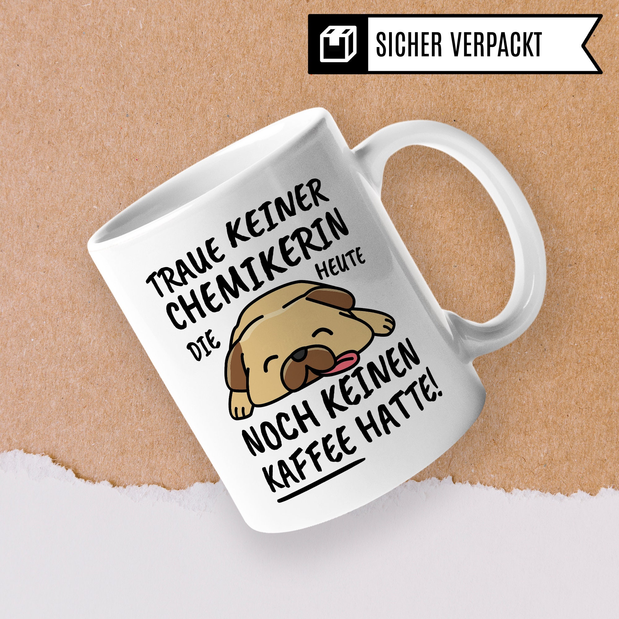 Tazza Da Caffè Chimica Divertente Per Chimici | 330 Ml | Idea Regalo Con Scritta In Tedesco | Stampata A Mano In Baviera