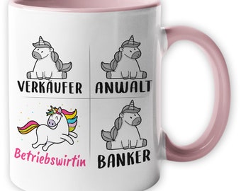 Mug Business Economist Unicorn, Business Economist Gift, Saying Business Administration Coffee Mug Gift Idea, Coffee Cup Profession Women Mug Mug