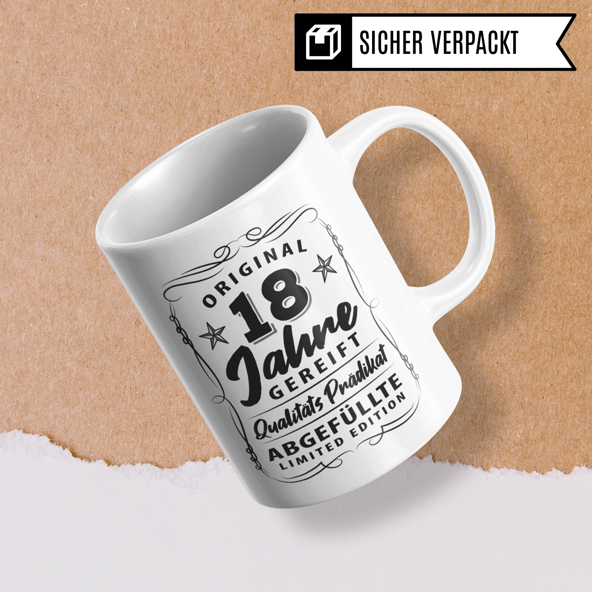 18. Geburtstag Geschenk Tasse – Lustiger Spruch „Ich Bin 18…“, 400 Ml, Spülmaschinengeeignet