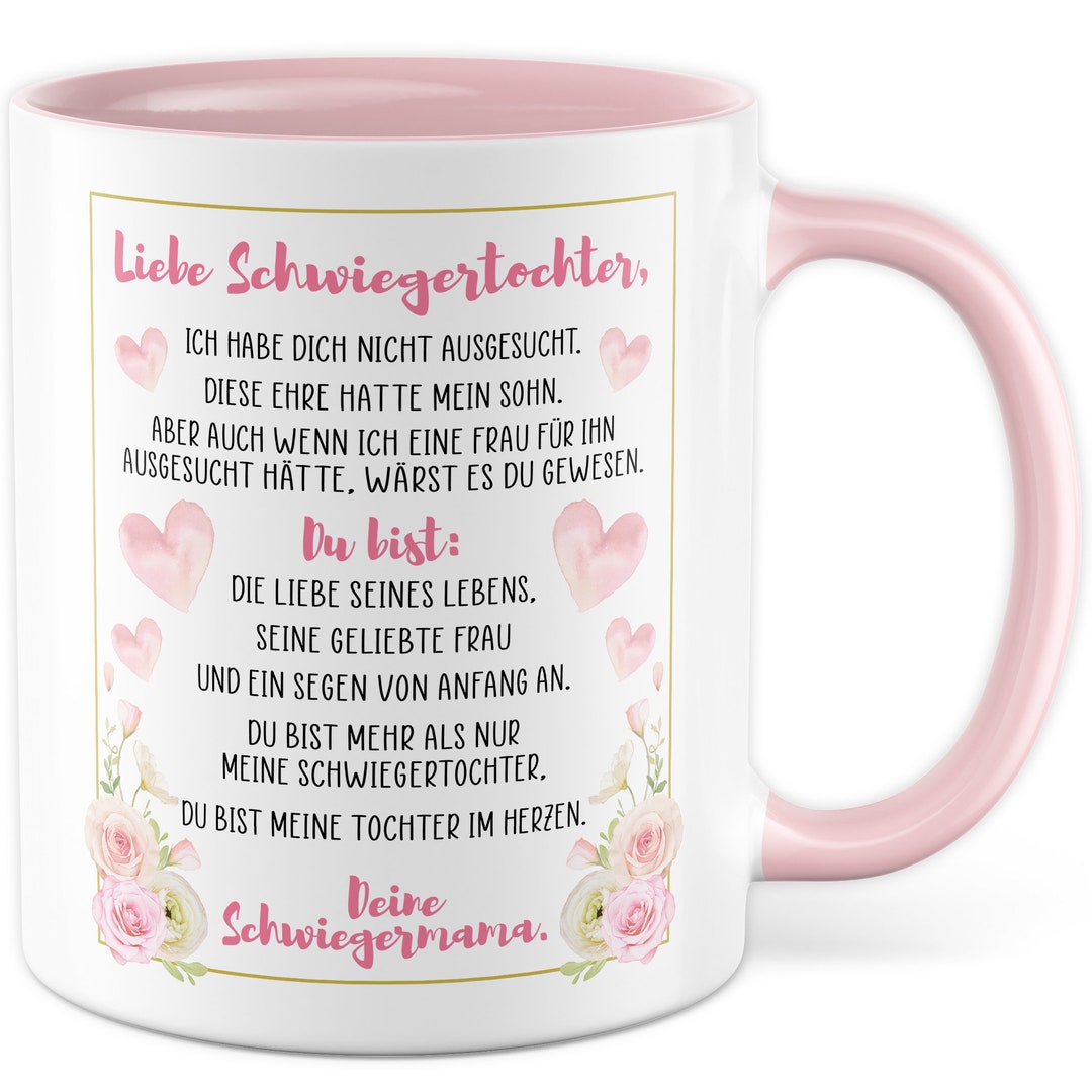 Schwiegertochter Tasse Geschenk Hochzeit Kaffeetasse Geschenkidee