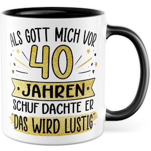 Tazza da 40 anni con scritta divertente idea regalo di compleanno tazza da caffè vintage 1984 regalo per tazza da caffè quarantenne tazza da quaranta