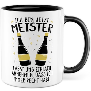 Master cup cadeau afstuderen koffiekopje master cadeau idee humor master examen training koffiemok wereldkampioen kampioenschap