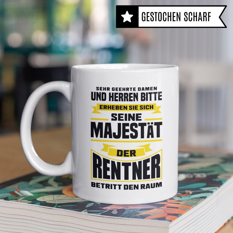 Rentner Tasse, Ruhestand Geschenk, Rente Becher Pensionierung Renteneintritt Rentenbeginn Pension Kaffeetasse Abschiedsgeschenk Geschenkidee imagen 4