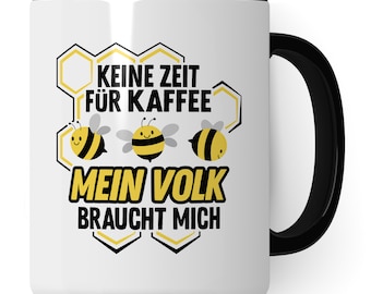 Imker Tasse Bienen Kaffeetasse Biene Kaffee-Becher Imkerei Geschenkidee Teetasse lustig Honig Bienenvolk Keine Zeit für Kaffee Witz Humor