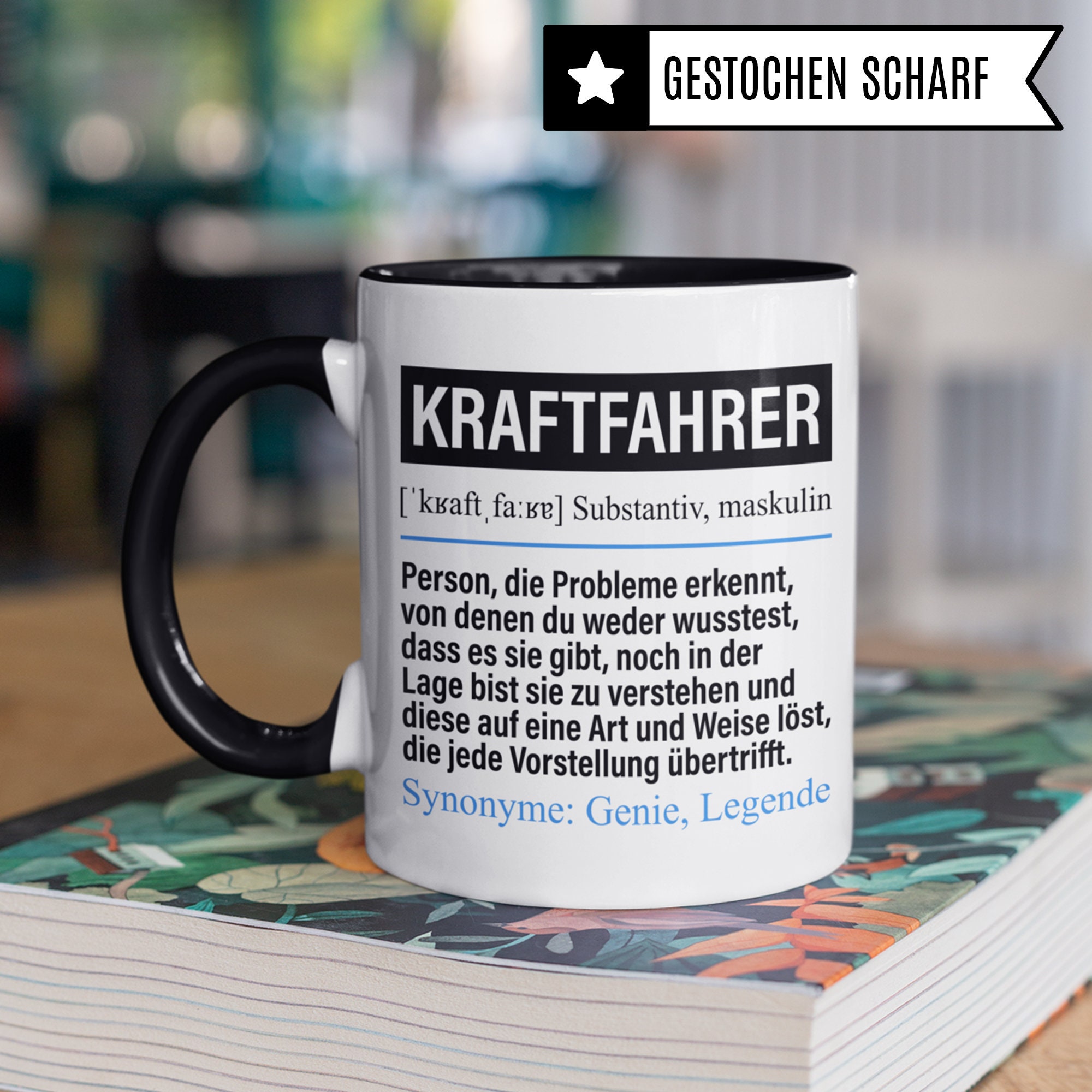 Lustiger LKW-Fahrer Spruch Tasse – „Studieren Kann Jeder, LKW Fahren Nur Die Elite“ In Blau, Spülmaschinenfest & In Deutschland Bedruckt!