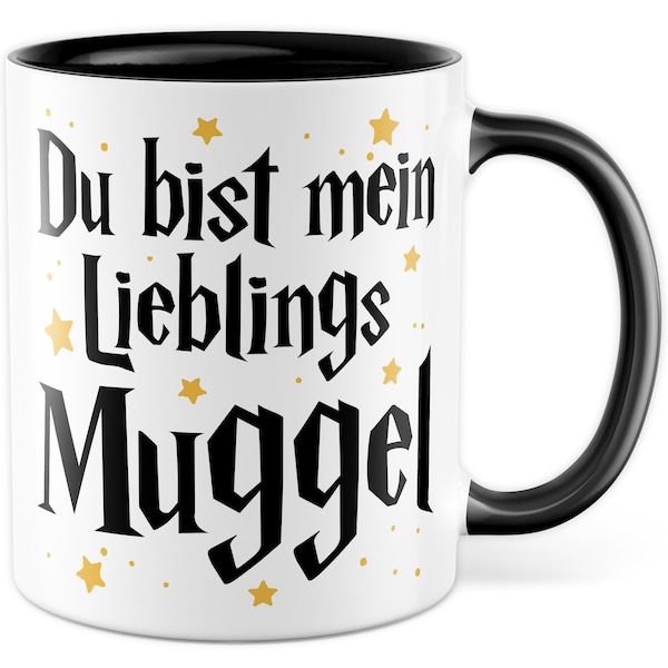 Zauberer Tasse mit Spruch - Geschenk Du bist mein Lieblings Muggel Kaffeetasse 330ml Keramik - Muggle Geschenkidee Hexe Fantasy-Fan Magier