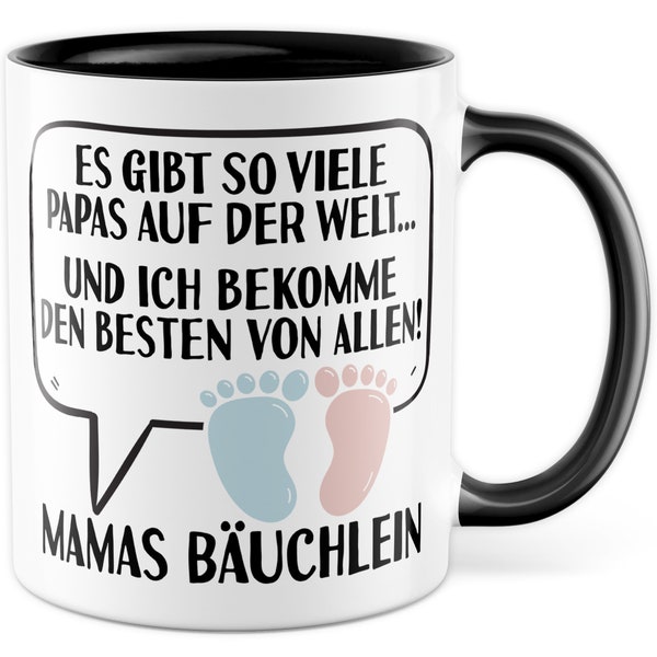 Tasse Papa - Werdender Papa Geschenk 2024 Vater Baby Schwangerschaft Verkündung Sohn Tochter Geschenk-Idee Kaffeebecher