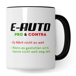 Caneca de carro elétrico presente ideia xícara de café humor piada presente para motorista de carro elétrico caneca de café elétrica