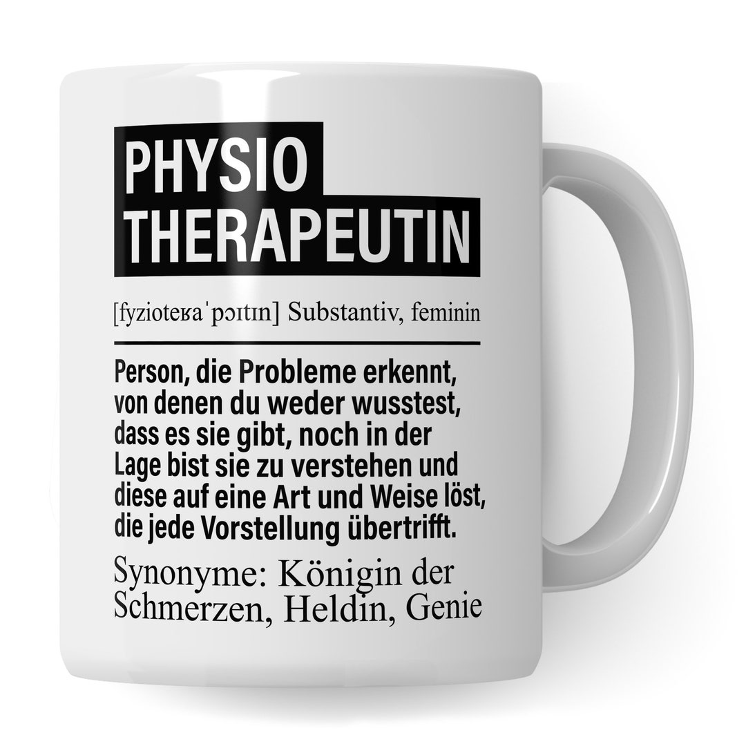 Tasse Physiotherapeutin, Physiotherapeutin Geschenke Becher, Physiotherapeuten Kaffeetasse