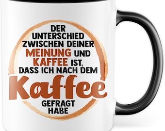 Tazza tazza di caffè divertente con dire caffè e la tua opinione tazza di caffè scherzo divertente tazza da tè umorismo idea regalo sarcasmo ufficio