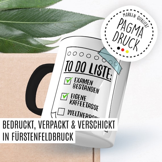 Cadeau De Tasse D'examen, Examen De La Liste Des Choses à Faire Passé Votre Propre Tasse De Café En Disant Une Tasse De Café Drôle Félicitations à L'examen D'état Des Stagiaires