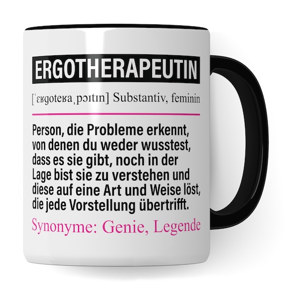 Tasse Ergotherapeutin lustig, Ergotherapeutin Geschenk, Ergotherapie Kaffeebecher Geschenkidee, Kaffeetasse Beruf Ergotherapeutinnen Becher