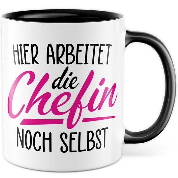 Schäffin Tasse 'Chefin' Mit Spruch – 330 Ml, Rosa, Geschenk Für Vorgesetzte & Kolleginnen