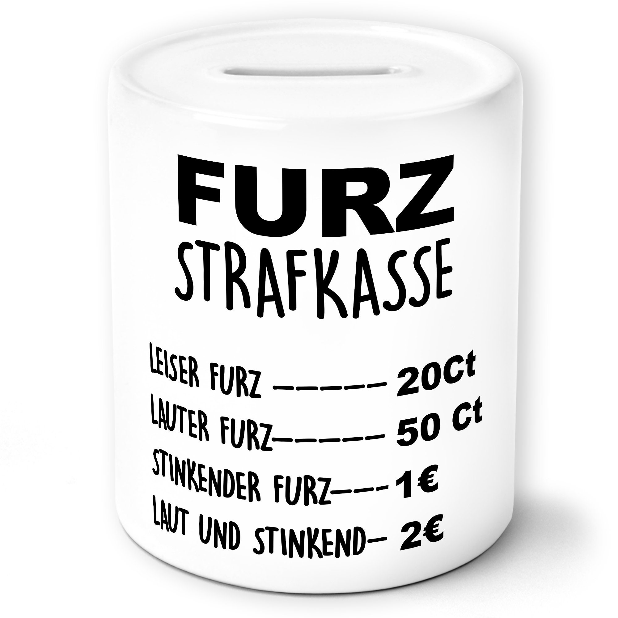 Spardose lustig Furzen Furzdose - Sparbüchse Jungen Männer Kollegen Büro - lustiges Geschenk Geschenkidee Humor Familie Sparschwein