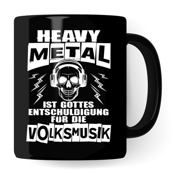 Heavy Metal Tasse Rocker Kaffeetasse Metal Fan Geschenkidee Kaffee-Becher Metalic Geschenk Spruch lustig Humor Teetasse Witz Heavy Metal