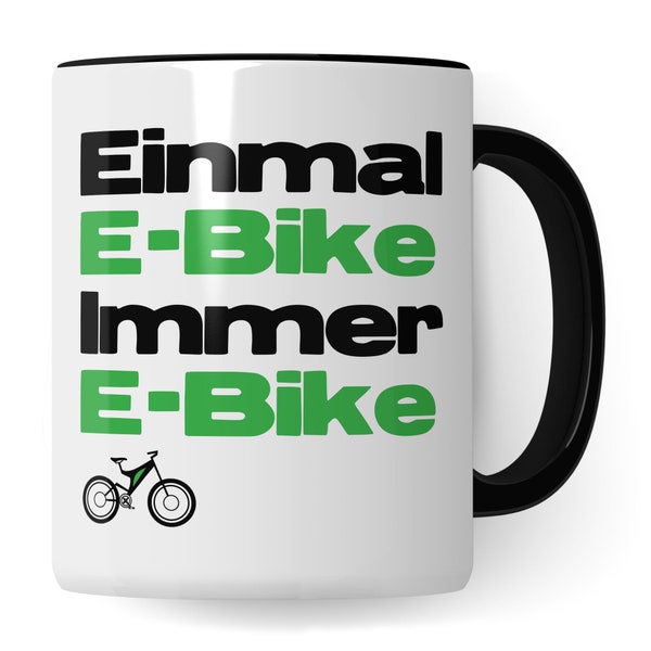 E-Bike Mug Cadeau Bike Coffee Cup Idée cadeau pour cyclistes Tasse à café Mug Mug de vélo électrique