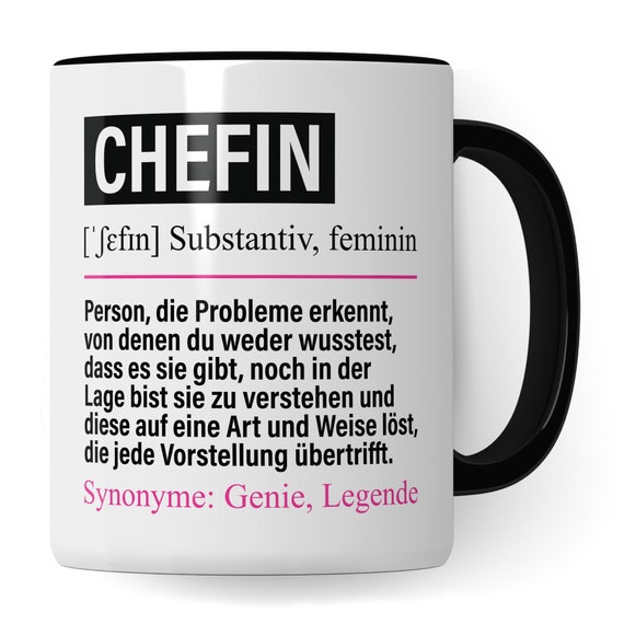Tasse Chefin lustig Chefin Geschenk Spruch Führungskraft Etsy