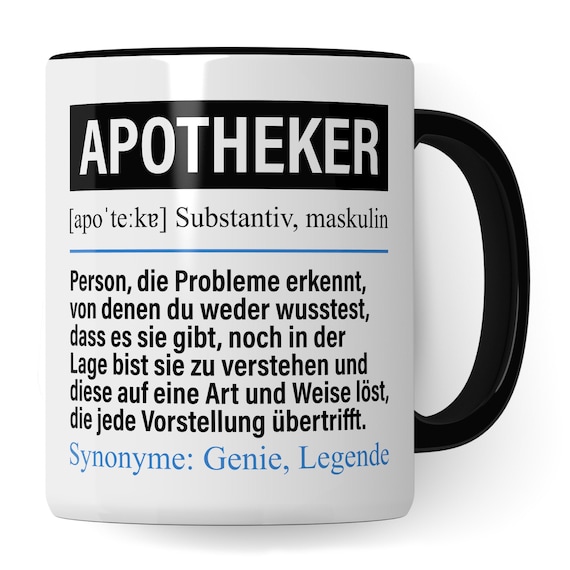 Tasse Apotheker lustig Apotheker Geschenk Spruch Apotheke Etsy