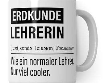Geography Teacher Cup, Gift for Geography Teacher, Coffee Mug Gift Idea Teacher, Coffee Mug Teacher School Geography Lessons
