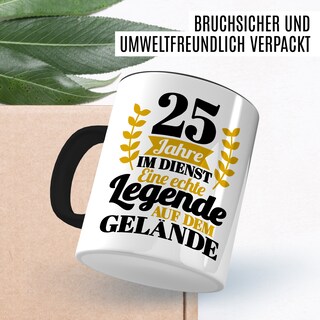 Tazza Personalizzata Per 25 Anni Di Servizio – [Nome] – Una Vera Leggenda In Campo – Regalo Anniversario Lavoro