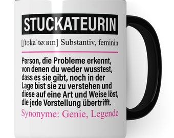 Cup stucco maker funny, stucco maker gift profession, saying coffee mug master plasterer gift idea, profession stucco mug