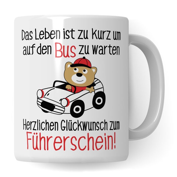 Tasse Führerschein Glückwunsch zum Führerschein Geschenk Führerscheinprüfung bestanden Jungen Mädchen Fahrprüfung Kaffee-Becher