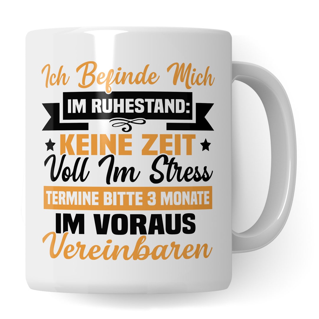 Pagma Druck Tasse 'Endlich Rentner' – Geschenkidee Für Gärtner, Spülmaschinenfest, 330 Ml, Beidseitig Bedruckt