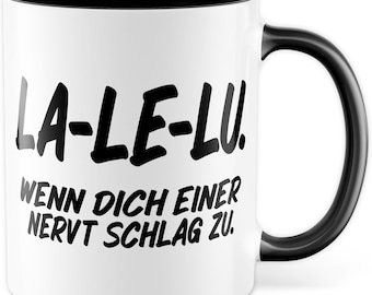 Lustige Tasse mit Spruch schlag zu Sarkasmus Kaffeetasse Humor Kaffee-Becher fürs Büro Geschenkidee Kollegen Geschenk Witz Freunde