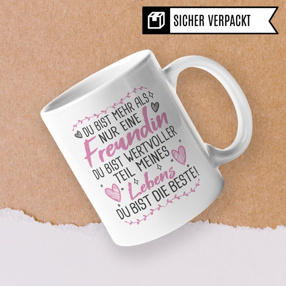 Personalisiere Freundin-Tasse – „Nicht Nur Freundin – Teil Meines Lebens“ Mit Namen, 330 Ml, Spülmaschinenfest
