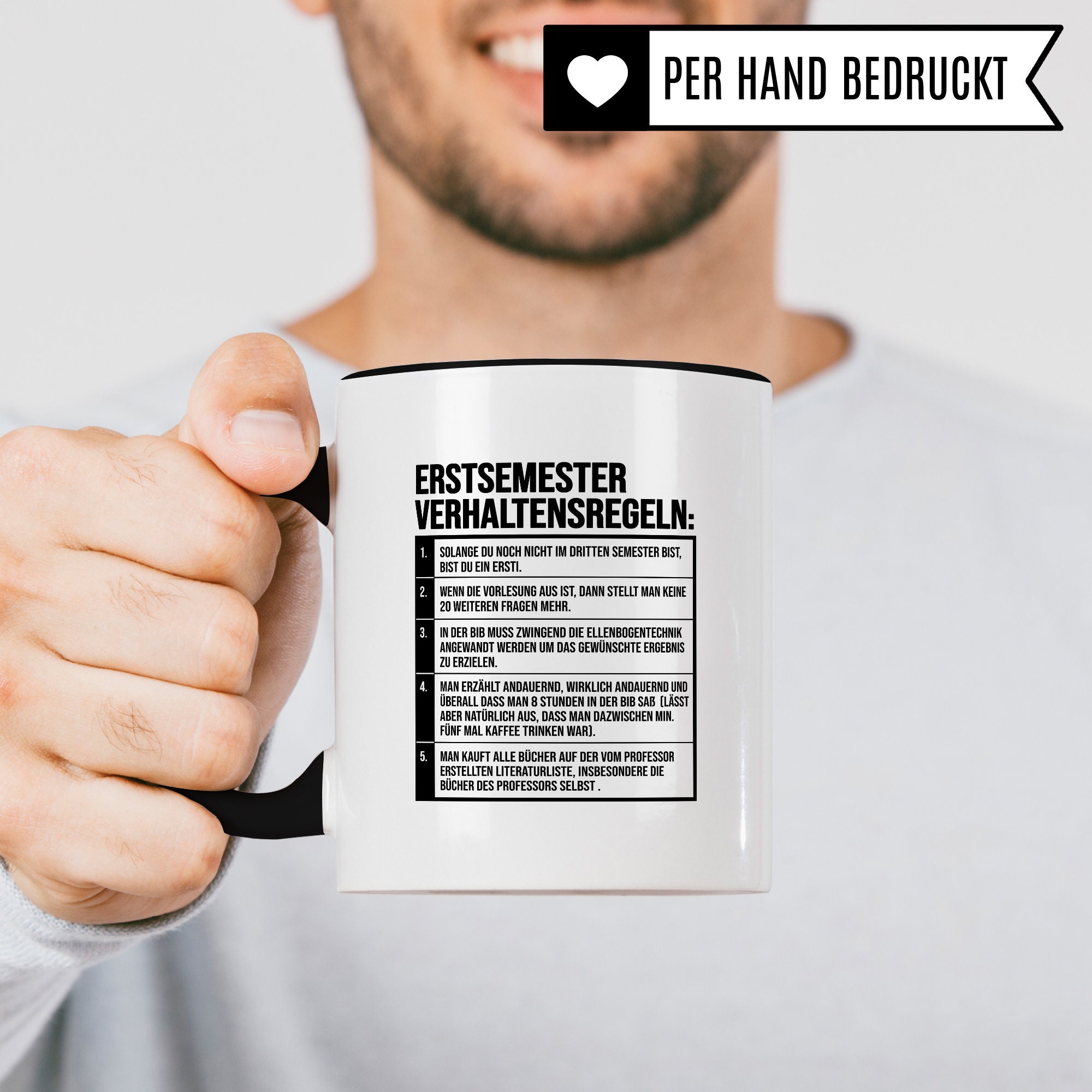 Lustige Studenten Tasse Mit Spruch - 330 Ml, Spülmaschinenfest, Beidseitig Bedruckt (Geschenk Für Erstsemester)