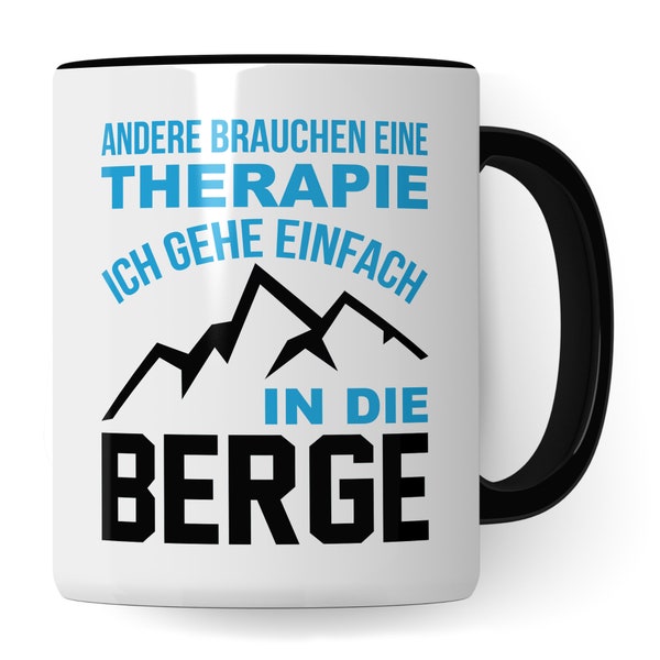 Berge Tasse, Wandern Geschenk, Wanderer Becher Bergwandern Trekking Bergsteigen Geschenkidee, Berg Kaffeetasse Gebirge Wanderlust Alpen