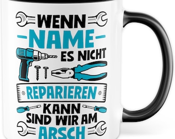 Handyman cup, personalizable electrician gift idea, humor coffee cup with funny saying, gift for dad, coffee mug, handyman