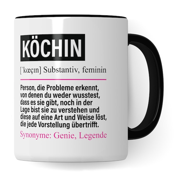 Köchin Tasse lustig, Köchin Geschenk Beruf, Spruch Chefköchin Geschenkidee, Kaffeetasse Beruf Küchenchefin Kaffeebecher Teetasse Becher