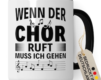 Chor Tasse Geschenkidee Kaffeetasse Geschenk für Sänger Sängerin Kaffeebecher Chorprobe Becher