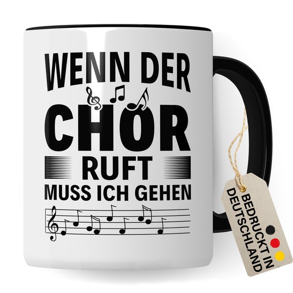 Chor Tasse Geschenkidee Kaffeetasse Geschenk für Sänger Sängerin Kaffeebecher Chorprobe Becher