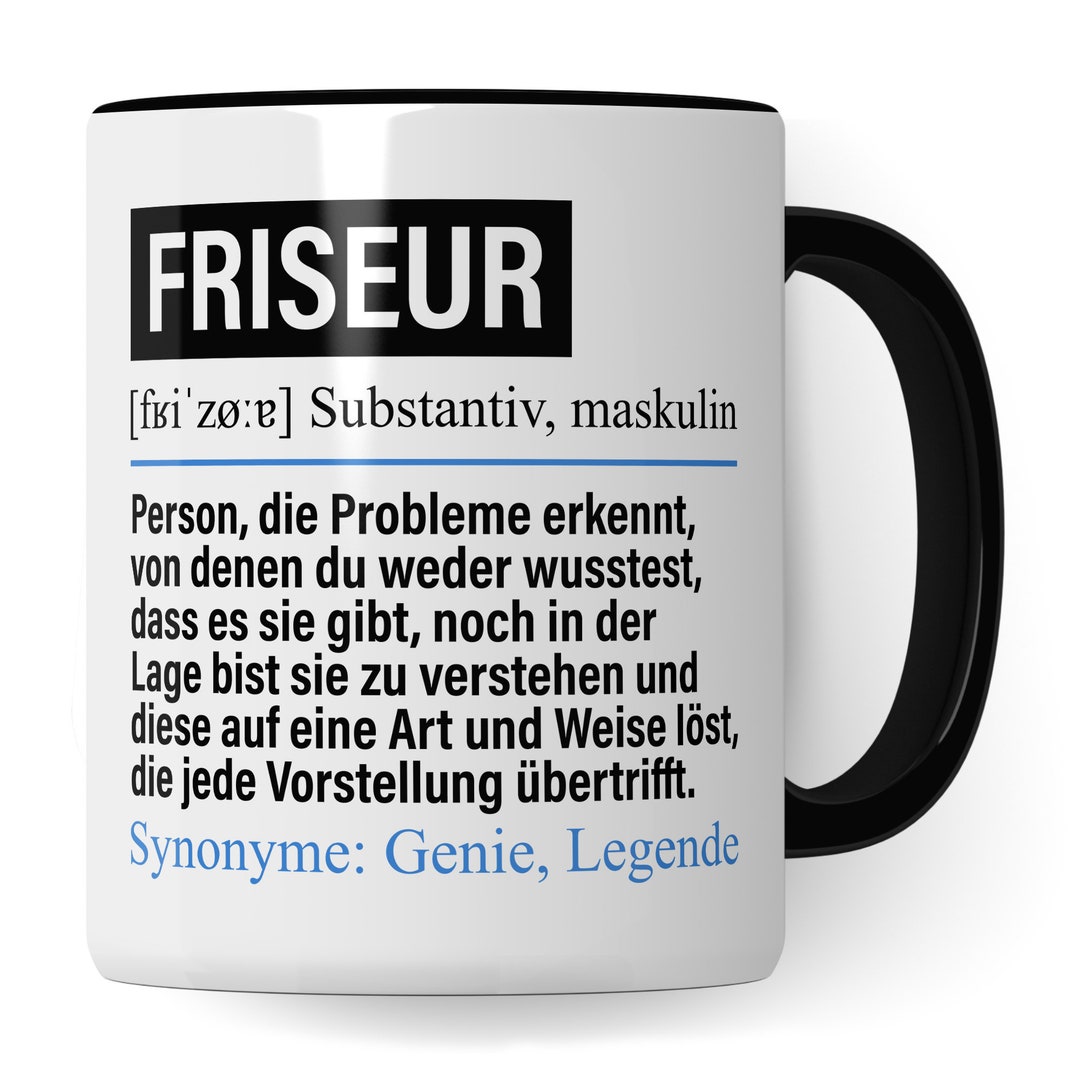 Tasse Friseur lustig, Friseur Geschenk, Spruch Barber Kaffeebecher
