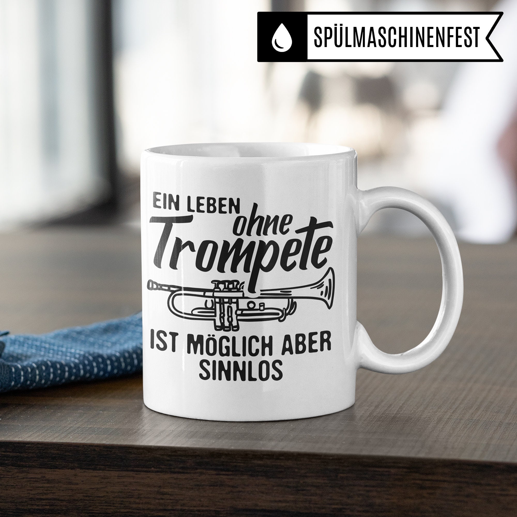 Trompette Tasse, Trompette Musiciens Cadeaux, Idée Cadeau Trompettiste Gobelet Musique Cuivres Orche