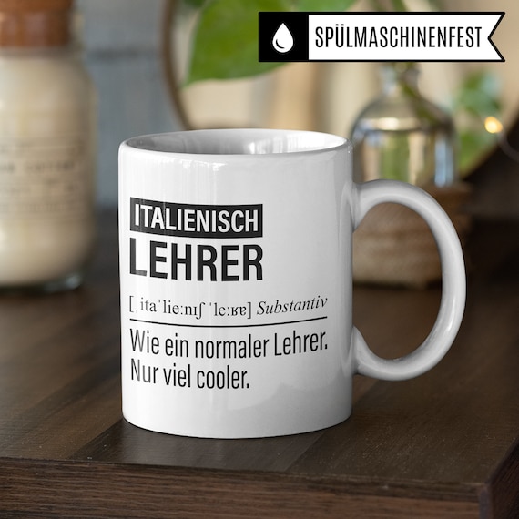 Tazza Personalizzata Per Insegnante Con Definizione Del Nome - 330 Ml - Ceramica Lavabile In Lavastoviglie - Stampa Su Entrambi I Lati - 3