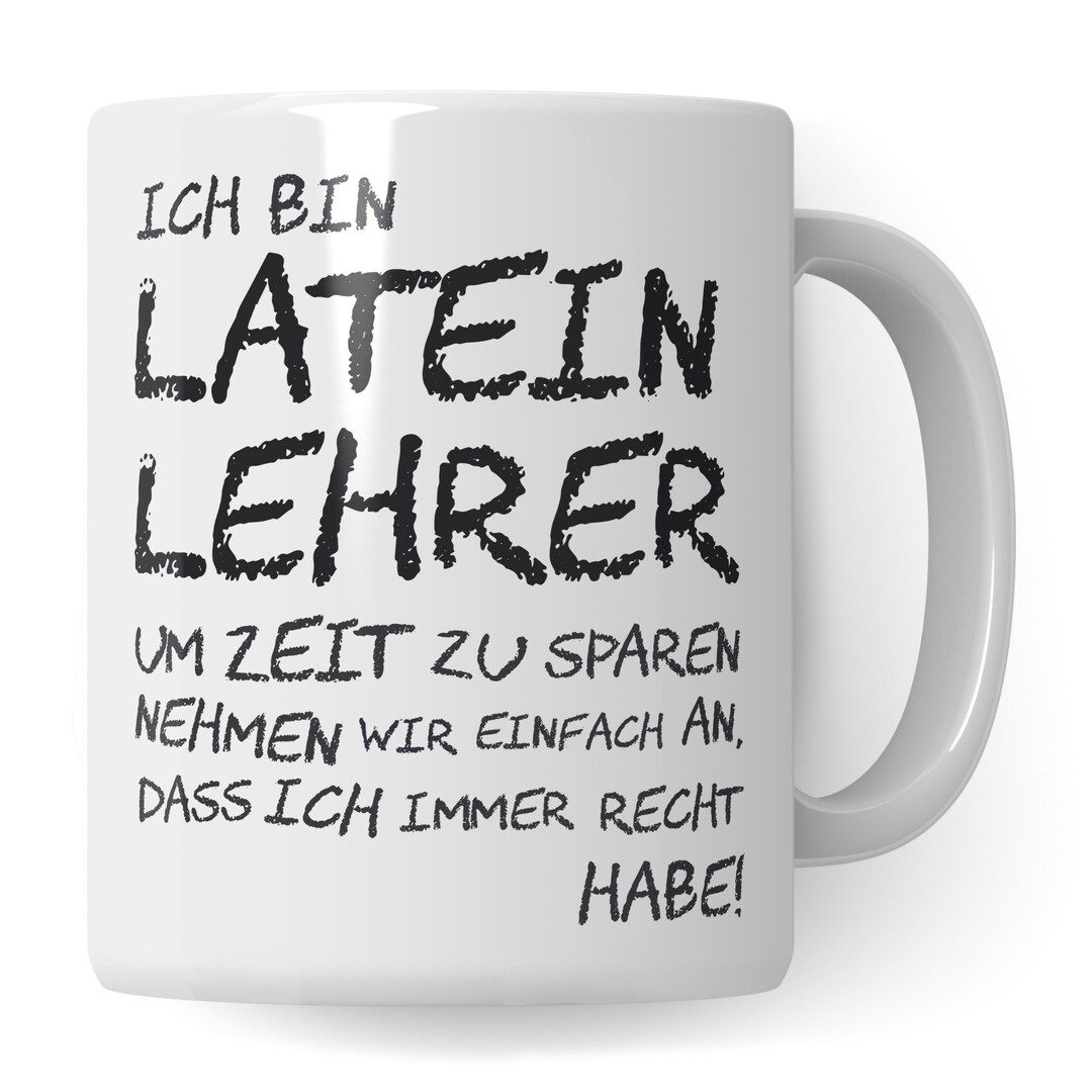Latein Lehrer Tasse, Geschenk für Lateinlehrer, Kaffeetasse