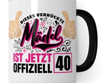 Tasse 40. Geburtstag Frau | Kaffeetasse 40 geburtstag frauen | Jahrgang 1984 Geburtstagsgeschenk Becher | Geschenkidee zum 40. Kaffeebecher