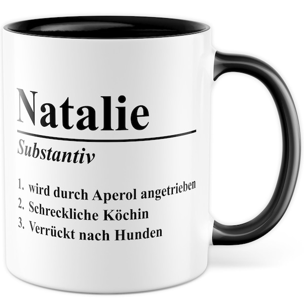 Tasse personalisiert Freundin Geschenk Name Substantiv 3 persönliche Fakten Geschenkidee Tochter Kollegin Kaffeetasse Spruch Kaffee-Becher