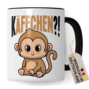 Käffchen Mug Taza de café de regalo con decir divertido Taza de café con motivo de mono Idea de regalo de taza de té Amantes del café y fanáticos del café
