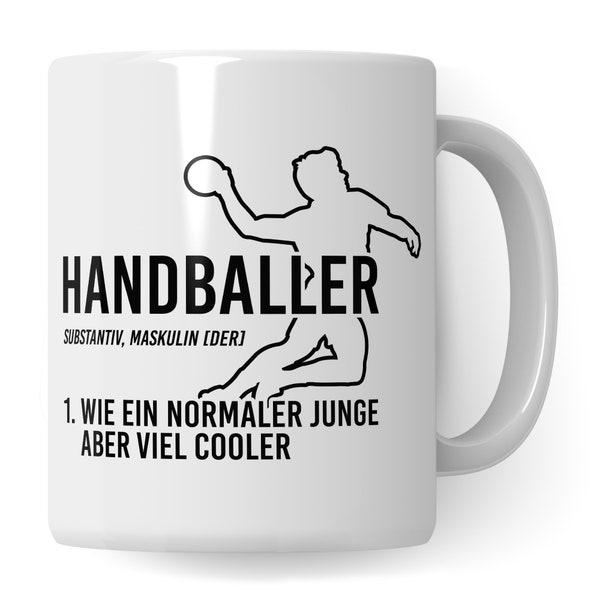 Handballer Tasse, Handball Geschenke für Jungs, Handball Geschenkidee, Handballspieler Kaffeetasse Handballverein Handballmannschaft Jungen