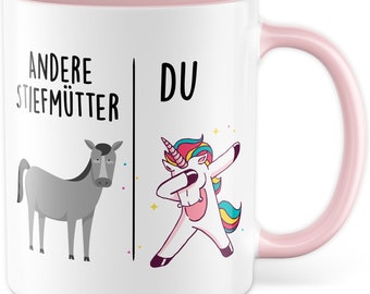 Tasse Stiefmutter Geschenk Andere Stiefmütter - Du, Kaffeetasse Stiefmama Geschenk für Frauen, Geschenkidee Frau Geburtstag Kaffee-Becher
