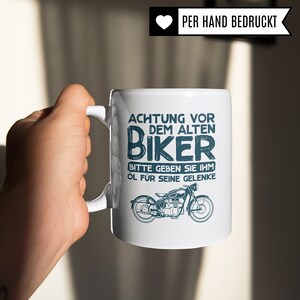 Motorradfahrer Tasse, Motorrad Geschenk für Biker, Becher Geschenkidee Motorradfahren, Kaffeetasse Biker Motorradfahrer Rentner Opa Spruch Bild 5