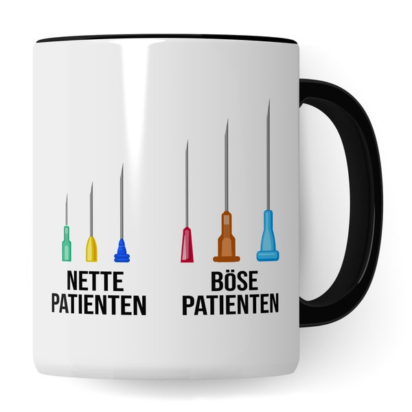 Arzt Tasse, Nette Patienten Böse Patienten, Arzt Danke Geschenk, Arzthelfer Tasse Arzt Ärztin MFA Medizinische Arzthelferin Medizin