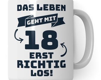 Regalo per tazza di 18 ° compleanno, regalo di compleanno per adulti per ragazzi e ragazze di 18 ° compleanno, idea regalo per tazza di 18 anni